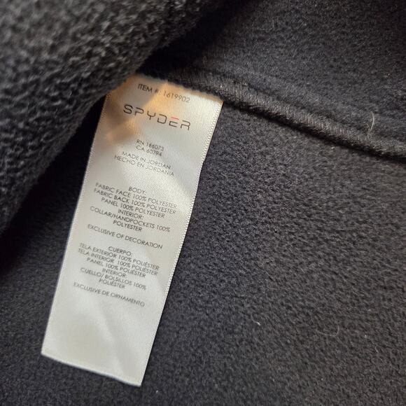 Spyder Men’s XXL Quarter Zip Pullover Black Gray Fleece 229517 Luther Logo - Picture 12 of 16